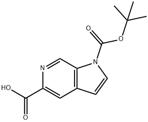 1-(叔丁氧羰基)-1H吡咯[2,3-C]吡啶-5-羧酸, 1952337-96-0, 结构式
