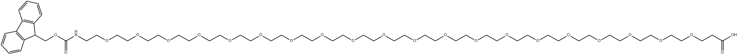 N-芴甲氧羰基-二十聚乙二醇-羧酸, 1952360-93-8, 结构式