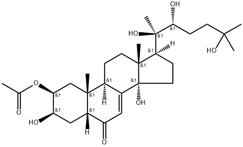 2-乙酰基Β-蜕皮甾酮, 19536-25-5, 结构式
