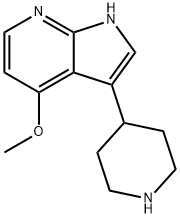 1H-Pyrrolo[2,3-b]pyridine, 4-methoxy-3-(4-piperidinyl)- 结构式