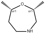 rac-(2R,7S)-2,7-dimethyl-1,4-oxazepane, cis Struktur