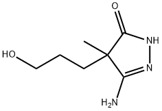 3H-Pyrazol-3-one, 5-amino-2,4-dihydro-4-(3-hydroxypropyl)-4-methyl- Struktur