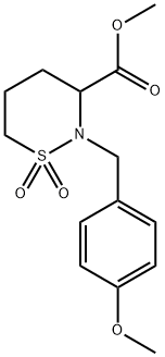 2-(4-甲氧苄基)-1,2-噻嗪-3-羧酸甲酯 1,1-二氧化物, 1956306-61-8, 结构式