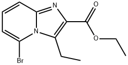 Imidazo[1,2-a]pyridine-2-carboxylic acid, 5-bromo-3-ethyl-, ethyl ester Struktur