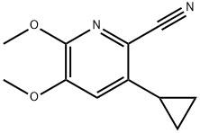 2-Pyridinecarbonitrile, 3-cyclopropyl-5,6-dimethoxy-,1956340-25-2,结构式