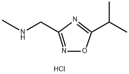 1-(5-Isopropyl-1,2,4-oxadiazol-3-yl)-n-methylmethanamine hcl 结构式