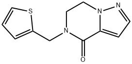Pyrazolo[1,5-a]pyrazin-4(5H)-one, 6,7-dihydro-5-(2-thienylmethyl)- 结构式