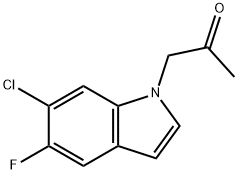 2-Propanone, 1-(6-chloro-5-fluoro-1H-indol-1-yl)-,1956376-97-8,结构式