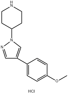 4-(4-(4-Methoxyphenyl)-1H-pyrazol-1-yl)piperidine hydrochloride Structure