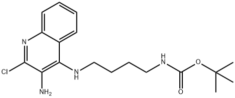 Carbamic acid, N-[4-[(3-amino-2-chloro-4-quinolinyl)amino]butyl]-, 1,1-dimethylethyl ester Structure