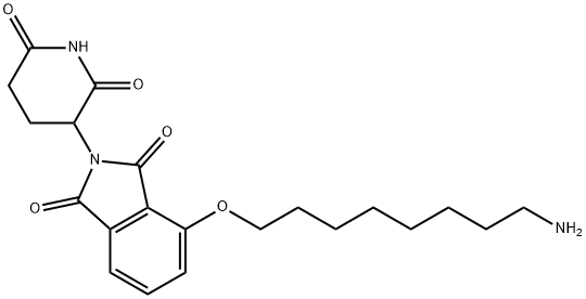 4-((8-Aminooctyl)oxy)-2-(2,6-dioxopiperidin-3-yl)isoindoline-1,3-dione HCl, 1957235-91-4, 结构式