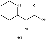 2-氨基-2-(哌啶-2-基)乙酸盐酸盐 结构式