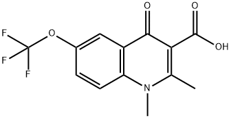 3-Quinolinecarboxylic acid, 1,4-dihydro-1,2-dimethyl-4-oxo-6-(trifluoromethoxy)-, 1958082-61-5, 结构式