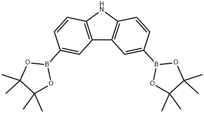 9H-Carbazole, 3,6-bis(4,4,5,5-tetramethyl-1,3,2-dioxaborolan-2-yl)- Structure