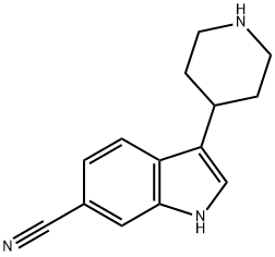 1H-Indole-6-carbonitrile, 3-(4-piperidinyl)- 结构式