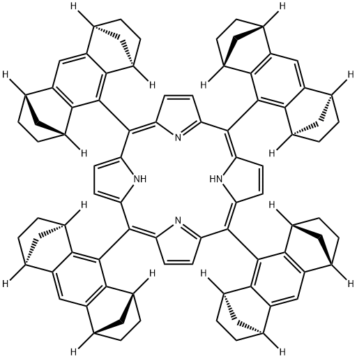 21H,23H-Porphine, 5,10,15,20-tetrakis[(1R,4S,5S,8R)-1,2,3,4,5,6,7,8-octahydro-1,4:5,8-dimethanoanthracen-9-yl]-,196202-53-6,结构式