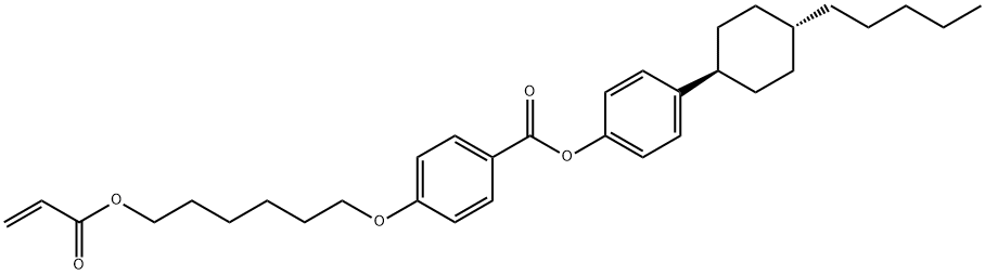 Benzoic acid, 4-[[6-[(1-oxo-2-propen-1-yl)oxy]hexyl]oxy]-, 4-(trans-4-pentylcyclohexyl)phenyl ester, 196881-65-9, 结构式