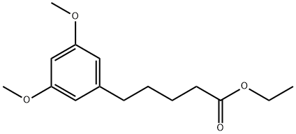 Benzenepentanoic acid, 3,5-dimethoxy-, ethyl ester 化学構造式