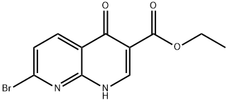 1,8-naphthyidine-3-carboxylic acid,7-bromo-1,4-dihydro-4-oxo,ethyl ester,1973158-10-9,结构式