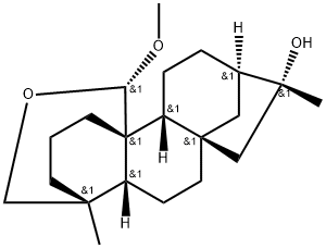 16α-Hydroxy-19,20-epoxy-20β-methoxy-ent-kaurane Structure