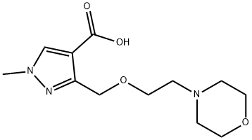 1-methyl-3-[(2-morpholin-4-ylethoxy)methyl]-1H-pyrazole-4-carboxylic acid Structure