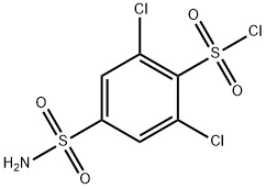 Benzenesulfonyl chloride, 4-(aminosulfonyl)-2,6-dichloro- Struktur