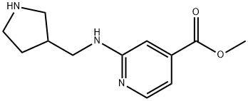 4-Pyridinecarboxylic acid, 2-[(3-pyrrolidinylmethyl)amino]-, methyl ester,1986693-56-4,结构式