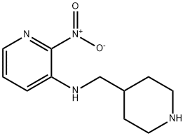 3-Pyridinamine, 2-nitro-N-(4-piperidinylmethyl)- Structure