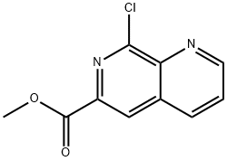 1,7-Naphthyridine-6-carboxylic acid, 8-chloro-, methyl ester Struktur