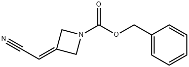 1-Azetidinecarboxylic acid, 3-(cyanomethylene)-, phenylmethyl ester, 1994325-11-9, 结构式
