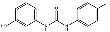 1-(4-氟苯基)-3-(3-羟基苯基)脲, 199585-00-7, 结构式