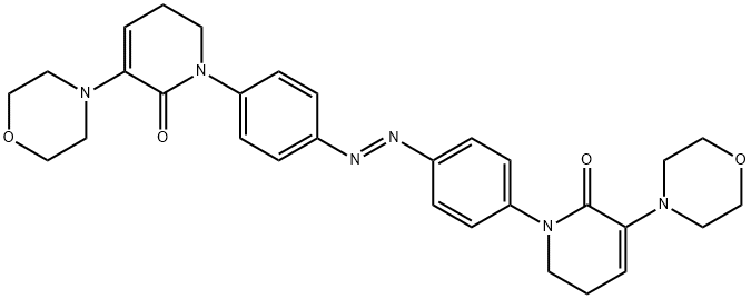 2(1H)-Pyridinone, 1,1'-[(1E)-1,2-diazenediyldi-4,1-phenylene]bis[5,6-dihydro-3-(4-morpholinyl)-,1998079-15-4,结构式