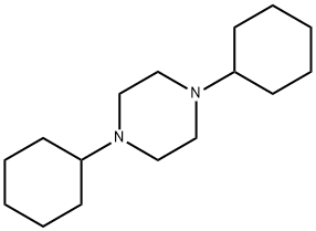 Piperazine, 1,4-dicyclohexyl- Structure