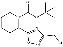 2002472-04-8 tert-Butyl 2-(3-(chloromethyl)-1,2,4-oxadiazol-5-yl)piperidine-1-carboxylate