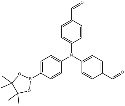 4,4'-((4-(4,4,5,5-四甲基-1,3,2-二氧杂硼杂环戊烷-2-基)苯基)氮杂二基)二苯甲醛,2009169-65-5,结构式