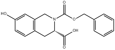 L-7-hydroxy-2,3(1H)-Isoquinolinedicarboxylicacid-2,3(1H)-Isoquinolinedicarboxylic acid, 3,4-dihydro-, 3,4-dihydro-, 2-(phenylmethyl) ester, (3S)- Structure