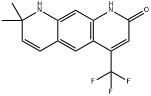 Pyrido[3,2-g]quinolin-2(1H)-one, 8,9-dihydro-8,8-dimethyl-4-(trifluoromethyl)- Structure