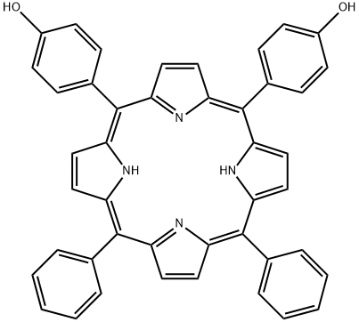 PHENOL, 4,4'-(15,20-DIPHENYL-21H,23H-PORPHINE-5,10-DIYL)BIS- Struktur