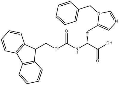 Fmoc-DL-His(Bzl)-OH Structure