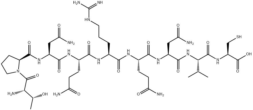 H-THR-PRO-ASN-GLN-ARG-GLN-ASN-VAL-CYS-OH TRIFLUOROACETATE SALT, 2022956-41-6, 结构式