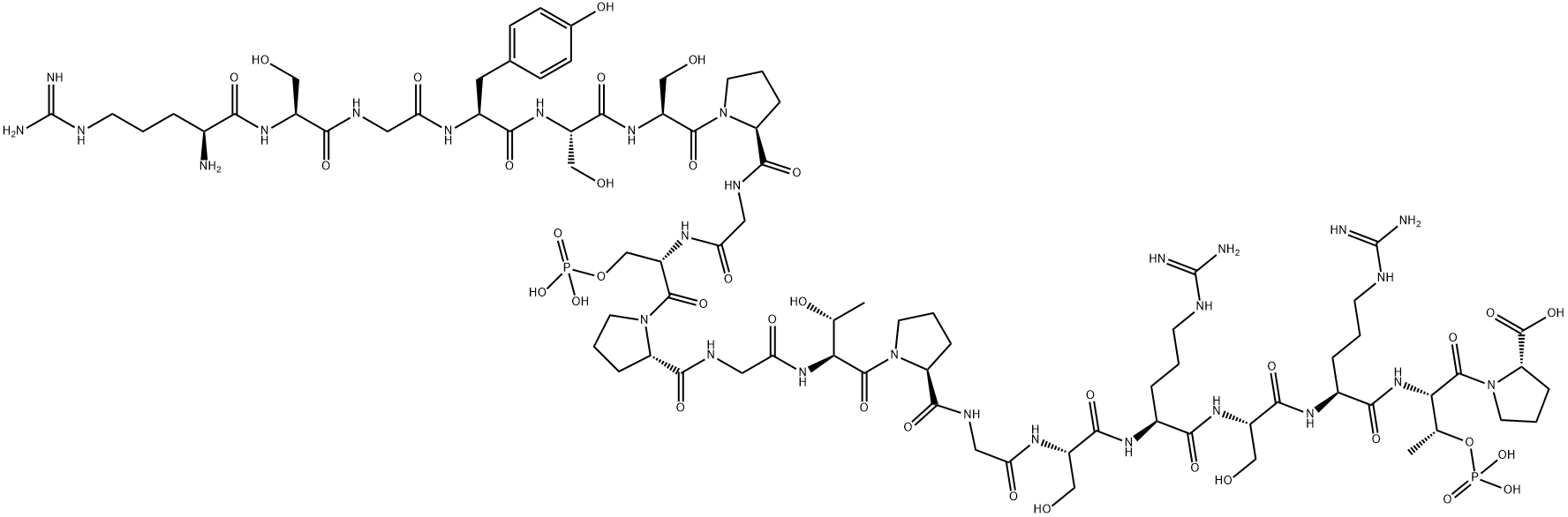 (Ser(POH)22,Thr(POH)2)-Tau Peptide (194-213), 2022956-55-2, 结构式