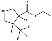 ETHYL 3-FLUORO-4-METHYL-4-(TRIFLUOROMETHYL)PYRROLIDINE-3-CARBOXYLATE 结构式