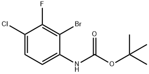 (2-溴-4-氯-3-氟苯基)氨基甲酸叔丁酯 结构式