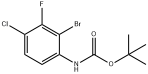 tert-butyl (2-bromo-4-chloro-3-fluorophenyl)carbamate Structure