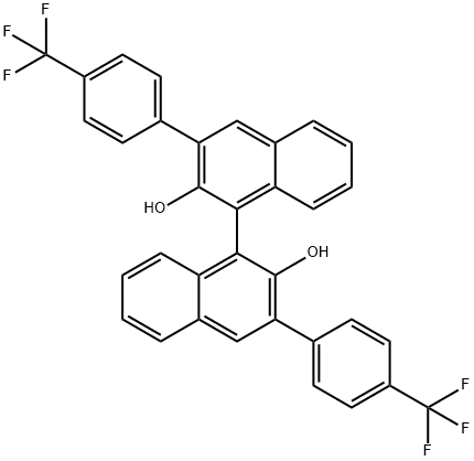 [1,1'-Binaphthalene]-2,2'-diol, 3,3'-bis[4-(trifluoromethyl)phenyl]-,2031124-65-7,结构式