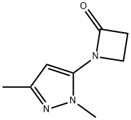 2-Azetidinone, 1-(1,3-dimethyl-1H-pyrazol-5-yl)- 结构式