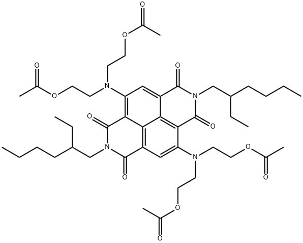 ((2,7-双(2-乙基己基)-1,3,6,8四氧代1,2,3,6,7,8-六氢苯并[LMN][3,8]菲咯啉-4,9-二基)二(氮烷三基))四(乙烷-2,1-二基)四乙酸, 2043039-69-4, 结构式