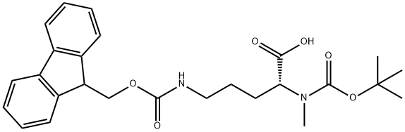 BOC-N-ME-D-ORN(FMOC)-OH 结构式