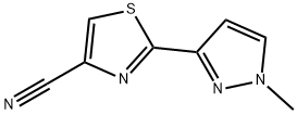 2-(1-methyl-1H-pyrazol-3-yl)-1,3-thiazole-4-carbonitrile Struktur
