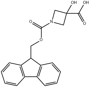 1-{[(9H-FLUOREN-9-YL)METHOXY]CARBONYL}-3-HYDROXYAZETIDINE-3-CARBOXYLIC ACID, 2044773-70-6, 结构式